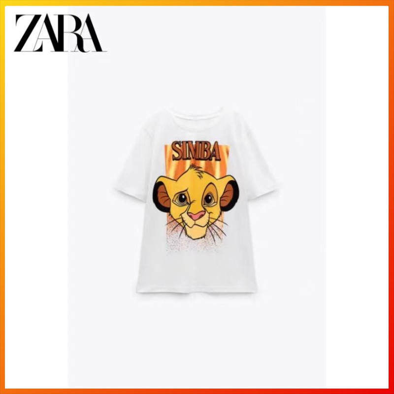 เสื้อยืดใหม่ZARA Simba disney t-shirt VMhAขนาดเต็มS-3XL