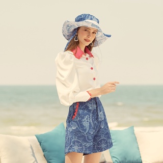 Endless Blue Hat - Malabrand SS22 M37 หมวกชายหาดผู้หญิง