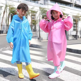 Shopee Thailand - Adult Children Raincoat Thickened Waterproof EVA Raincoat Kids Transparent Tour Rainwear Waterproof Raincoats