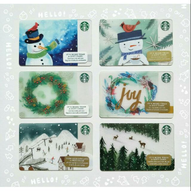 Starbucks Card "Christmas" บัตรสะสม บัตรสตาร์บัคส์ Gift Card