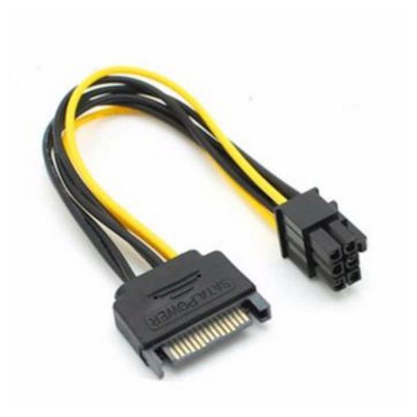 ลดราคา สายแปลง 15pin SATA Power to 6pin PCI Express for Video Card #ค้นหาเพิ่มเติม Video Capture เสาอากาศ High HDMI VGA Adapter Hard Drive Disk เอาท์พุท Converter