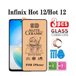 ฟิล์มกระจกนิรภัยเซรามิค แบบนิ่ม สําหรับ Infinix Hot 12 Hot 12i Hot 11S Infinix Note 12 12i Infinix Zero 5G (3 ชิ้น)