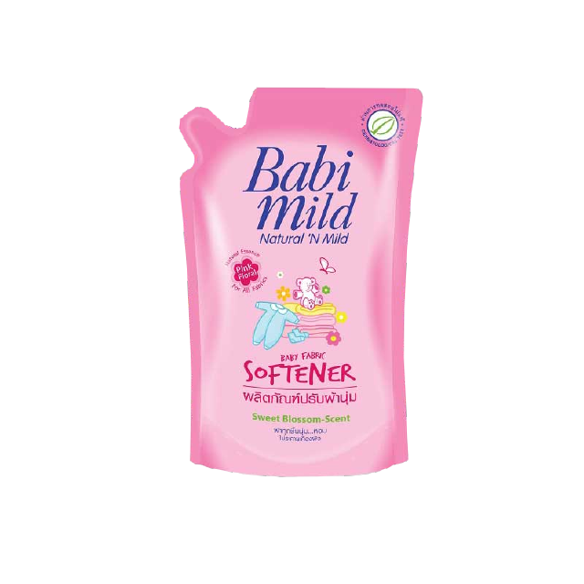 พร้อมส่ง!! [ถูกที่สุด!!]  Babi Mild เบบี้ มายด์ น้ำยาปรับผ้านุ่มเด็ก พิงค์ ฟลอรัล ถุงเติม 600 มล. จำนวน 1 ถุง