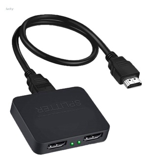 Lucky* อะแดปเตอร์แยก HDMI 4K 60hz เข้า 1 ออก 2 สําหรับมอนิเตอร์คู่