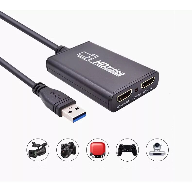 USB 3.0 HD Capture Card Video Game Recorder 1080P Live Streaming Converter Plug and Play for XBOX On