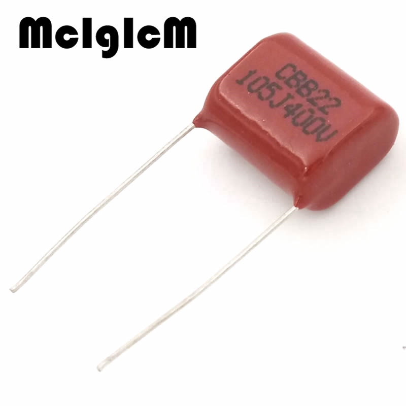 mcigicm 1000 ชิ้น 1 uf 105 400 v cbb polypropylene ฟิล์มตัวเก็บประจุ 15 มม 105 1uf 400v
