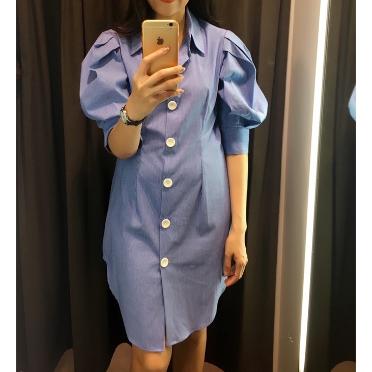 SALE 🔥Used Like New ZARA Shirt Dress | Size S / ลดราคาDress ZARA