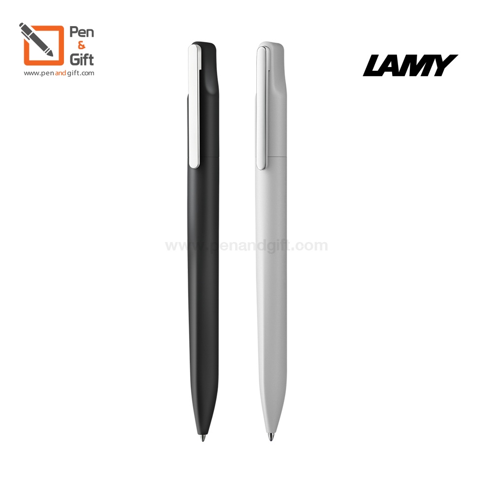 LAMY XEVO Ballpoint Pen Black, light grey – ปากกาลูกลื่น ลามี่ ซีโว หัว 0.7 มม. สีดำ, สีขาวไลท์เกรย์ [Penandgift]