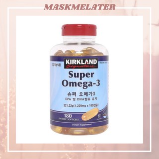 [กระปุก180เม็ด] KIRKLAND Super Omega-3 EPA DHA 1229mg อ่านก่อนสั่งซื้อ