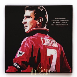 Eric Cantona #1 เอริค คันโตน่า Manchester United รูปภาพ​ติดผนัง pop art ปีศาจแดง แมนยู ฟุตบอล​ กรอบรูป แต่งบ้าน ของขวัญ