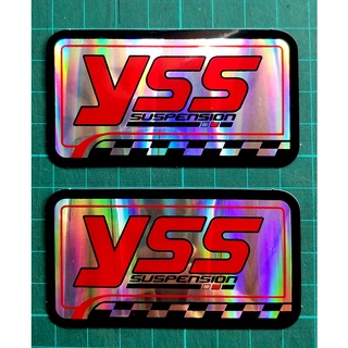 2 แผ่น สติ๊กเกอร์ติดโช็ค YSS แบบสะท้อนแสง มอเตอร์ไซค์วิบาก Supercross ATV สติ๊กเกอร์แต่งซิ่ง สติ๊กเกอร์ติดรถ