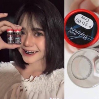 Mini Nightmare Gray (2) คอนแทคเลนส์ สีเทา Pitchylens ฝาแดง💋 มินิ Contact Lens ลายฮิตใน tiktok สายตาสั้น แฟชั่น ค่าสายตา