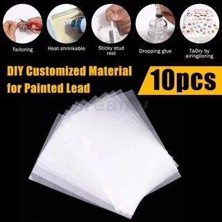 CREAMY 10PCS 20X29cm กระดาษหดความร้อนฟิล์มหดแผ่นกระดาษสำหรับ DIY แขวน Charms Fine Polish