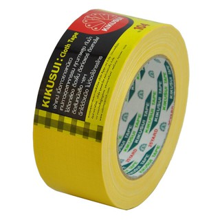 เทปผ้า (2 นิ้ว x 25 หลา) สีเหลือง คิคุซุย Cloth tape (2 inches x 25 yds) yellow kikusui