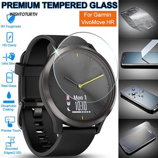 ☼Wt กระจกนิรภัยกันรอยหน้าจอ สําหรับ Garmin Vivomove HR Sport Watch