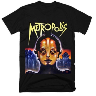 เสื้อยืดผ้าฝ้ายพิมพ์ลายขายดี เสื้อยืด พิมพ์ลายหนัง Metropolis สไตล์ฮาราจูกุ สําหรับผู้ชาย