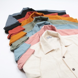 ลดทันที 40.- เมื่อใส่โค้ด MK3MAR  เสื้อเชิ้ตฮาวาย / เสื้อเชิ้ตคอปก 💓Basic Hawaii shirt 🌺