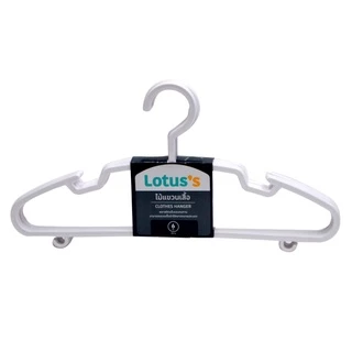 [ทั้งหมด 3 แพ็ค] โลตัส ไม้แขวนเสื้อ (แพ็ค 6 ชิ้น) สีขาว LOTUS’S CLOTHES HANGER (PACK 6 PCS.) WHITE