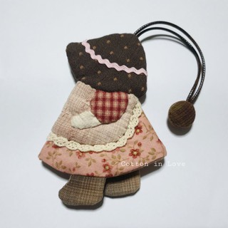 ที่ครอบกุญแจผ้าญี่ปุ่น key cover Sunbonnet Sue น้องซู งานควิลท์มือ