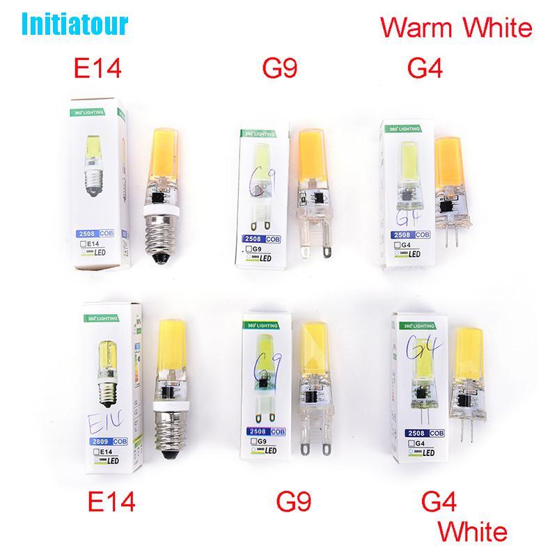 (Initiatour หลอดไฟซิลิโคน Led G4 G9 E14 Cob Smd 9W หรี่แสงได้ ขนาดเล็ก