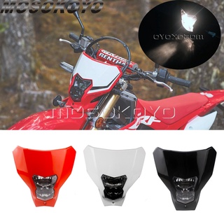 MD-Supermoto Dirt Bike ไฟหน้า12โวลต์หลอดไฟแสงไฟหน้าไฟหน้าสำหรับฮอนด้า CRF450XR CRF450L CRF450 CRF250 R/L/X 2019-2020ST