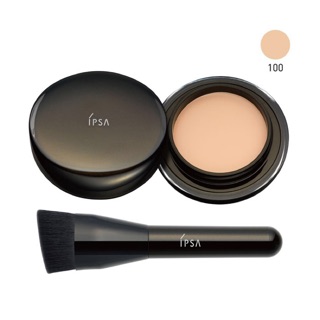 Ipsa Foundation Ultimate 16g. + แปรง 1 อัน  #100 : ขาวสุดในโทนเหลือง