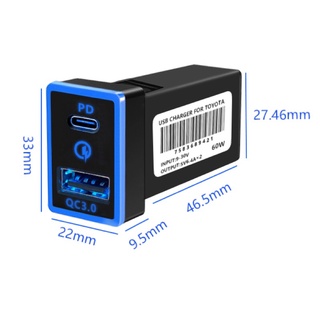 fast ชาร์จQC3.0+protPDสำหรับtoyota (QC3.0+Ty-C)