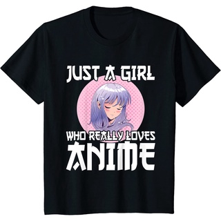 เสื้อยืดสีขาวเสื้อยืดแขนสั้น พิมพ์ลายการ์ตูนอนิเมะ Merch Otaku Just A Who Loves คุณภาพสูง แฟชั่นฤดูร้อนS-4XL