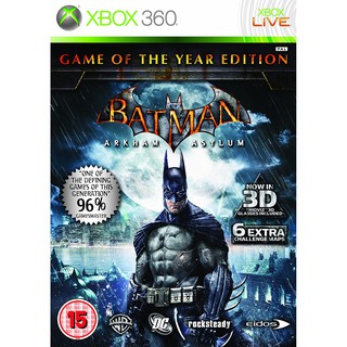 แผ่น XBOX 360 : Batman Arkham Asylum GOTYE ใช้กับเครื่องที่แปลงระบบ JTAG/RGH