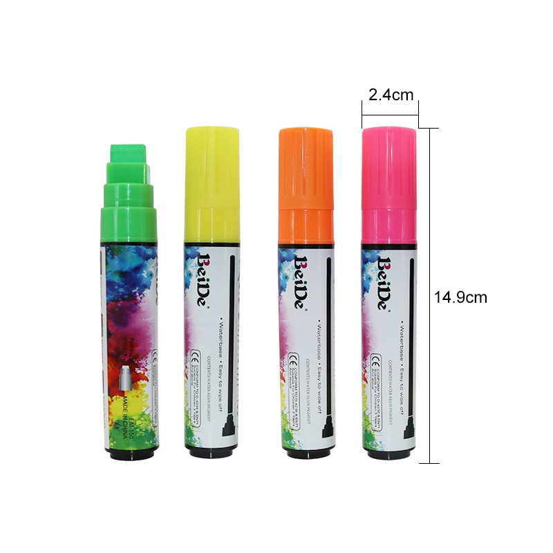Jumbo Liquid Chalk Markers 8 Colors 15mm Fluorescent Chalk Pen for LED ...