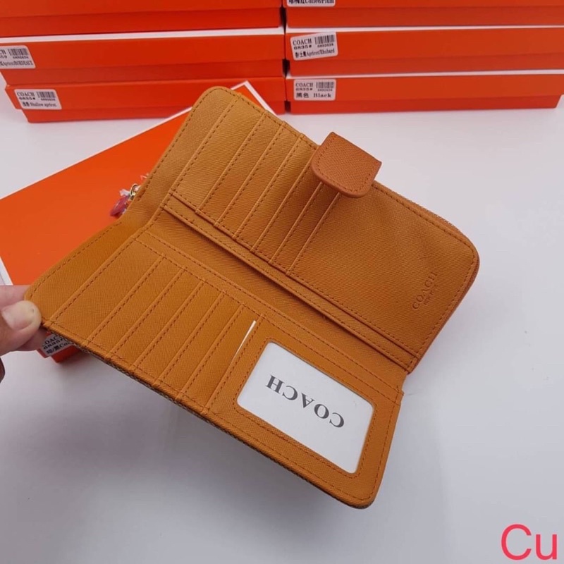 🔥🔥ตรงปก💯 กระเป๋าสตางค์ Coach 2 ช่องใบยาว ขนาด7.5นิ้ว หนังอย่างดีงานสวยเป๊ะปังมากๆ🔥🔥
