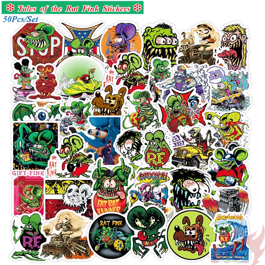 Tales of the Rat Fink Series 01 สติ๊กเกอร์ 50Pcs/Set DIY Fashion Waterproof Decals Doodle สติ๊กเกอร์