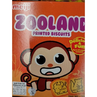 Meiji Zooland Printed Biscuits 70g