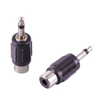 3.5mm Plug RCA Audio Adapter 3.5mm Mono Male Plug to RCA Female Jack Connector Nickel Plated RCA Wire Converter