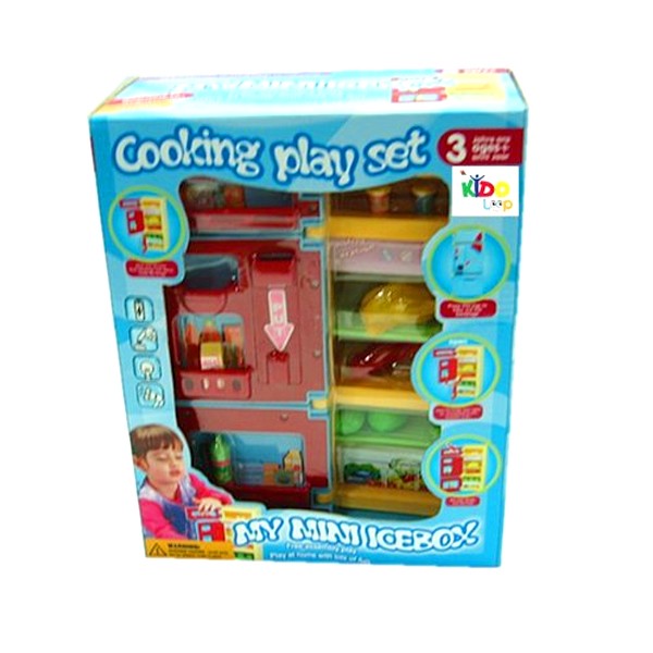 Toy's Mart My Mini Ice Box Fridge Refrigerator Cooking Playset for Kids