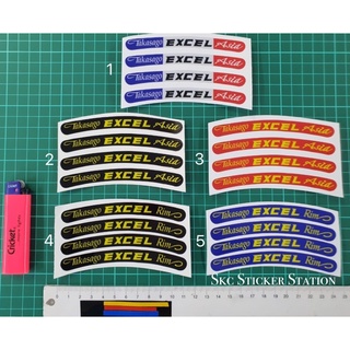 สติกเกอร์ติดขอบล้อ พิมพ์ลาย สําหรับรถจักรยานยนต์ (takasago Excel Asia /takasago Excel Rim)