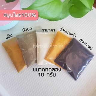 สมุนไพรขัดผิว 100% ขนาดทดลอง สครับ กาแฟ ขมิ้น ทานาคา บัวบก นางคำ