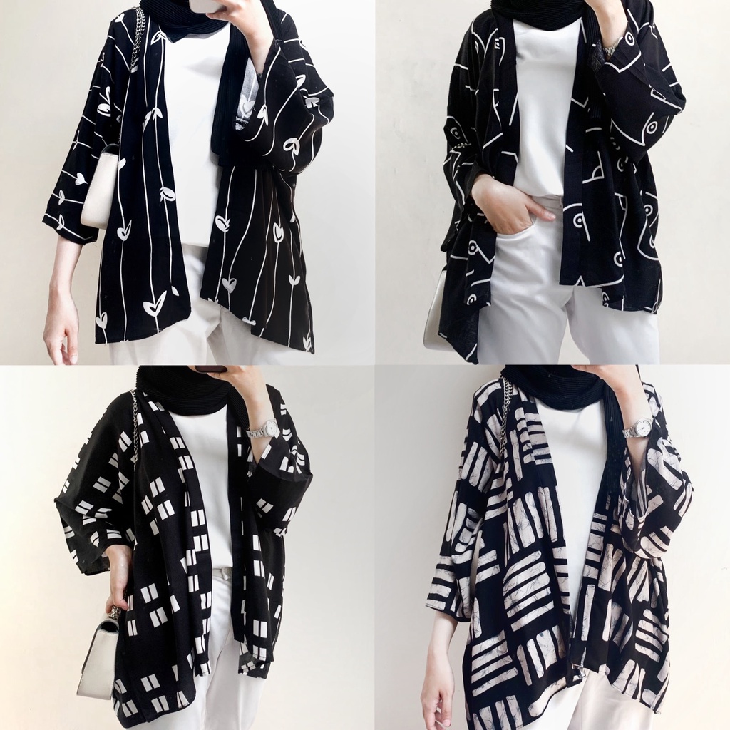 Flowear Aora Kimono Outer Monochrome Series | คาร์ดิแกนโอเวอร์ไซส์ | เสื้อคาร์ดิแกนผู้หญิง