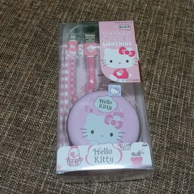 Rizz / Hello Kitty สายชาร์จ ไอโฟน สีชมพู