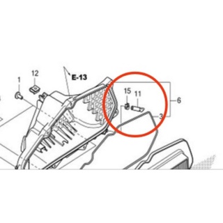 17261-KVB-T00ท่อระบายเรือนไส้กรองอากาศ/95002-41200-08เข็มขัดรัดท่อ(D12) Honda คลิก/สกู๊ปปี้ ไอ อื่นๆ อะไหล่แท้ศูนย์💯