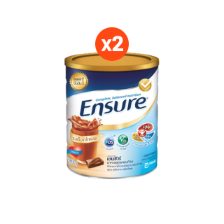 [ขายดี] Ensure เอนชัวร์ ช็อกโกแลต 850 กรัม 2 กระป๋อง Ensure Chocolate 850g 2 Tins อาหารเสริมสูตรครบถ้วน สำหรับผู้ใหญ่