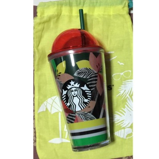 [ของแท้] แก้ว Starbucks ลายดอกไม้ หลากสีสรร