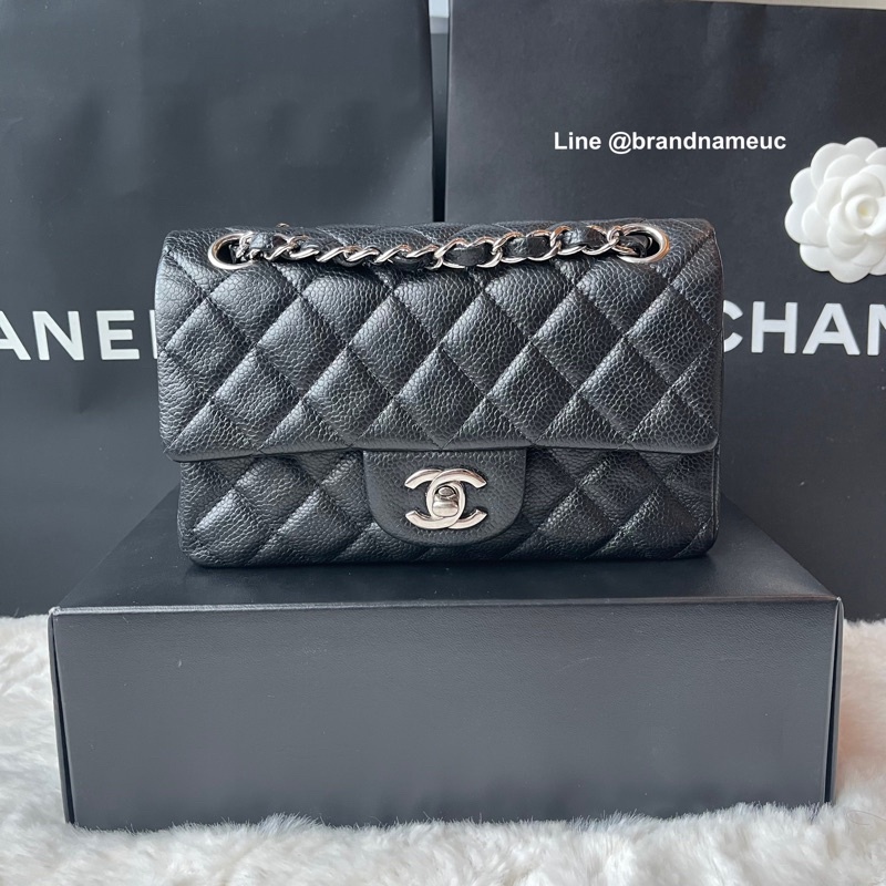 Chanel mini 8” caviar holo 15