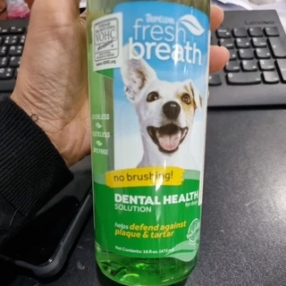 (( น้ำ)) Tropiclean Fresh breath oral care water aditive 473 มล. Exp.08/2027 ผลิตภัณฑ์ผสมน้ำช่วยลดการเกิดหินปูน