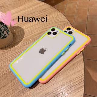 เคสขอบสีสายรุ้ง เคสขอบสีกันกระแทกHuawei Realme เคสรุ่นใหม่สีสวยสดใส