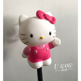 (1ชิ้น) #ตุ๊กตาเสียบเสาอากาศรถยนต์ #kitty สีชมพู ตัวใหญ่ สูง10 cm.