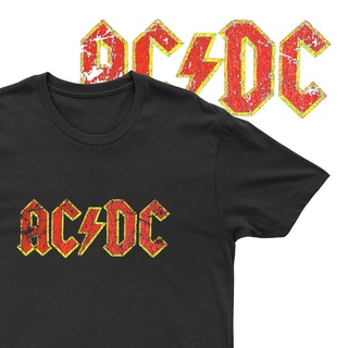 #เสื้อยืดคอกลม#เสื้อยืด พิมพ์ลายโลโก้ Acdc - TSHIRT BAND AC DCS-4XL