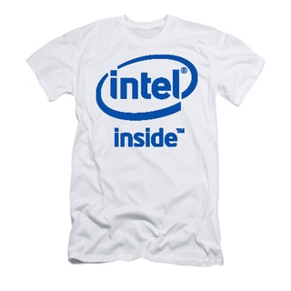 [S-5XL] เสื้อยืดคอกลม ผ้าฝ้าย ลาย Intel Inside สําหรับผู้ชาย และผู้หญิง