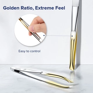 Llano Professional แหนบทอง – น้ํายาล้างคิ้วสแตนเลส Lash Tweezer