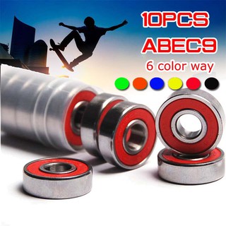 ABEC-9 บรรจุ 10 ชิ้น Skateboard Bearing Surfskate Bearing ลูกปืนสเก็ตบอร์ด ลูกปืนเซิร์ฟสเก็ต ตลับลูกปืน